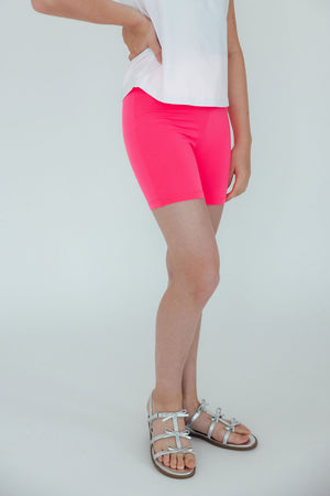 Neon Pink Twirl Shorts-Mila & Rose ®