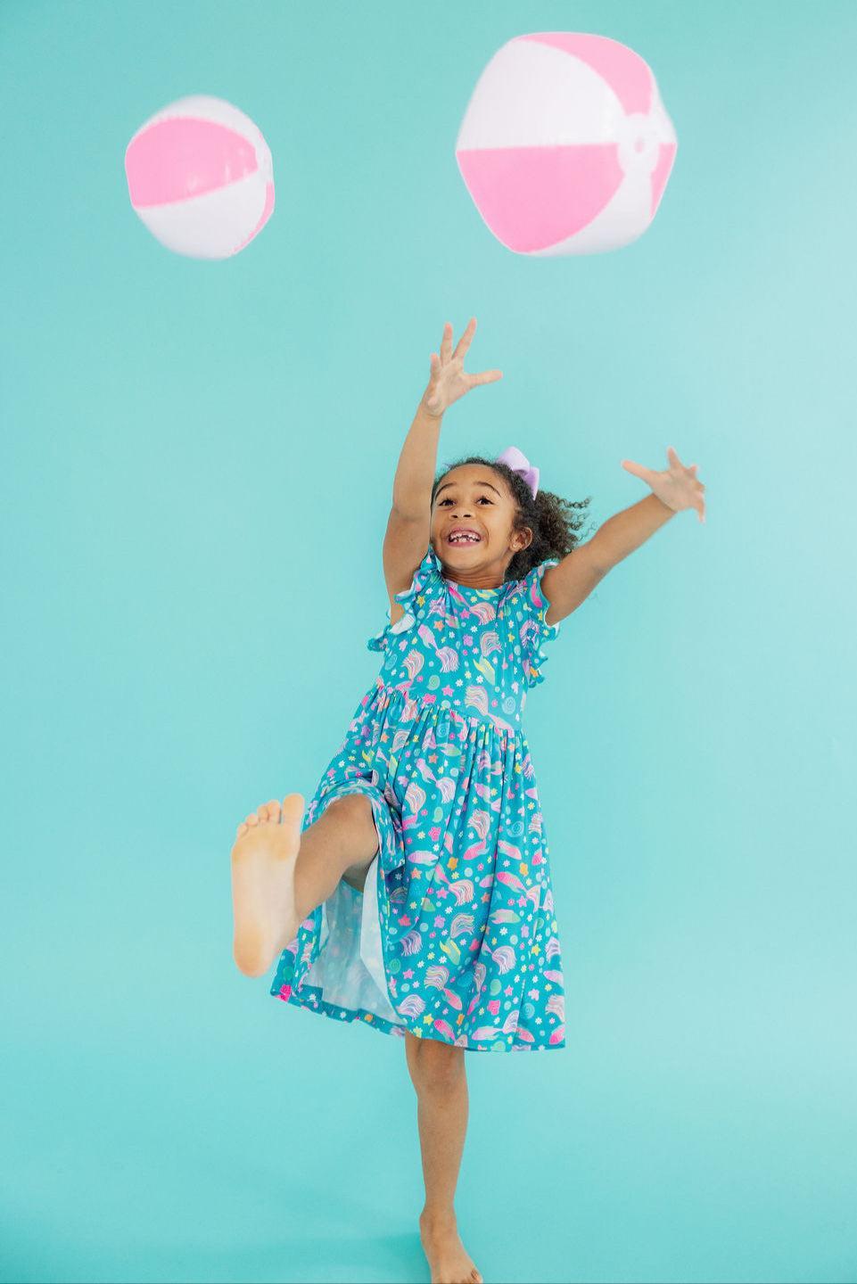 Betta Blooms Flutter Sleeve Twirl Dress-Mila & Rose ®