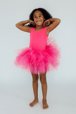 Neon Pink Tank Tutu Leotard-Mila & Rose ®