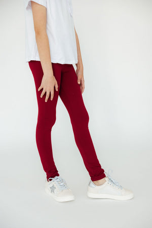 Burgundy Leggings-Mila & Rose ®