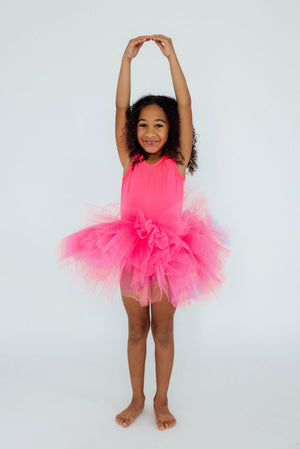 Neon Pink Tank Tutu Leotard-Mila & Rose ®
