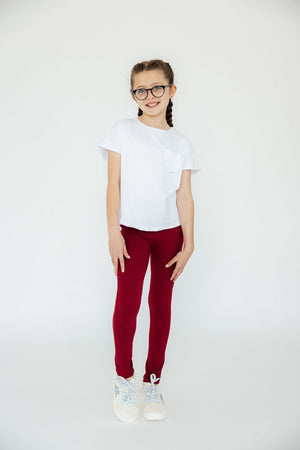 Burgundy Leggings-Mila & Rose ®
