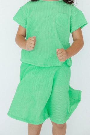 Seafoam Green Scrunchy Twirl Skort-Mila & Rose ®