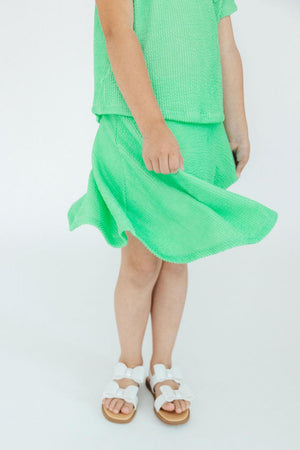 Seafoam Green Scrunchy Twirl Skort-Mila & Rose ®