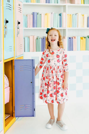 SALE Star Student 3/4 Sleeve Pocket Twirl Dress-Mila & Rose ®