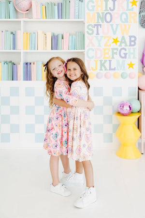 Peanut Butter Jelly Time S/S Pocket Twirl Dress-Mila & Rose ®