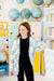 Light Blue Checker Bow Cozy Cardigan-Mila & Rose ®