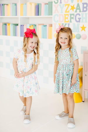 Tied in Love S/S Pocket Twirl Dress-Mila & Rose ®