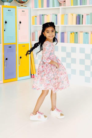 Dream Big Little One 3/4 Pocket Twirl Dress-Mila & Rose ®