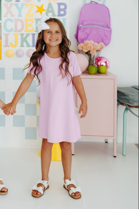 Bright Lilac T-Shirt Dress-Mila & Rose ®