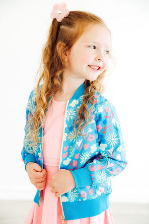 Springtime Splendor Satin Jacket-Mila & Rose ®