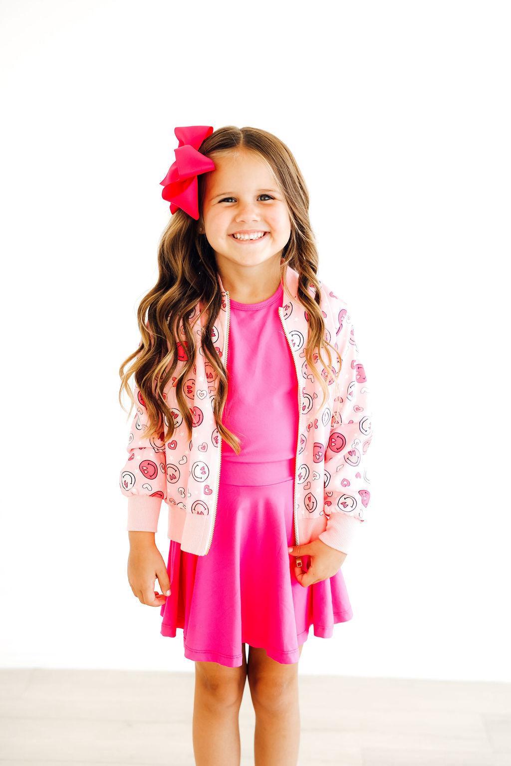 You Make Me Happy Satin Jacket-Mila & Rose ®