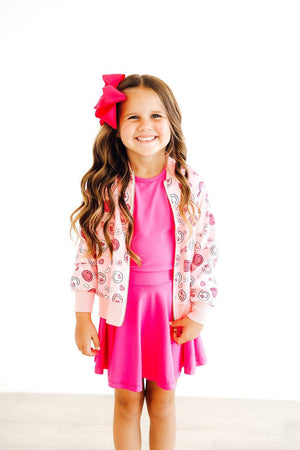 You Make Me Happy Satin Jacket-Mila & Rose ®