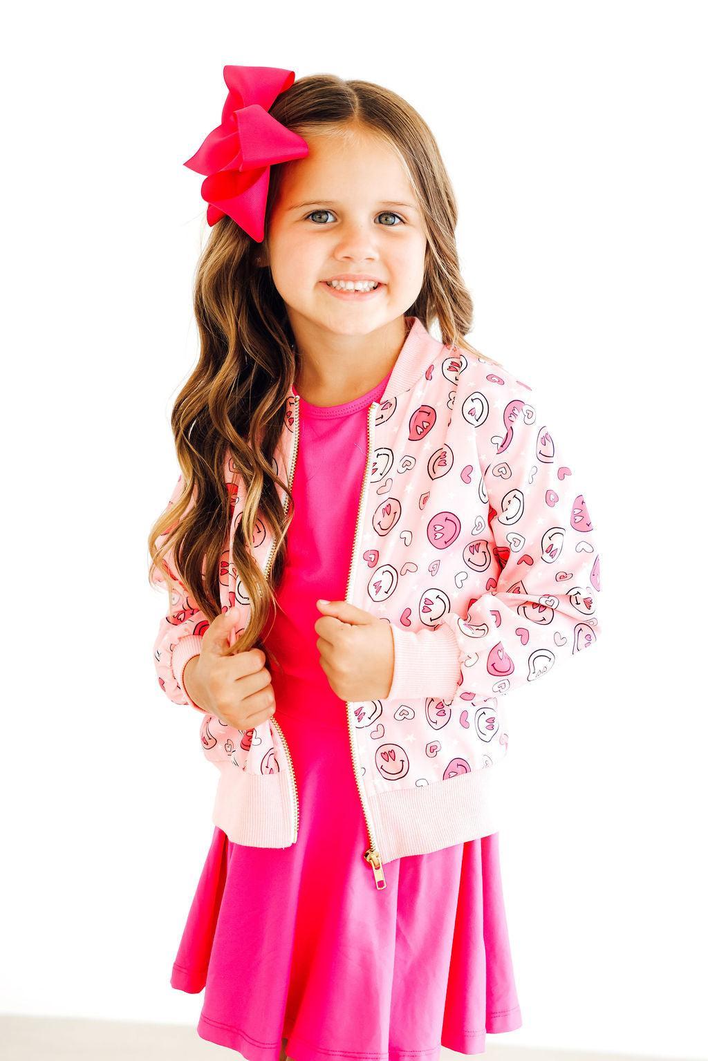 You Make Me Happy Satin Jacket-Mila & Rose ®