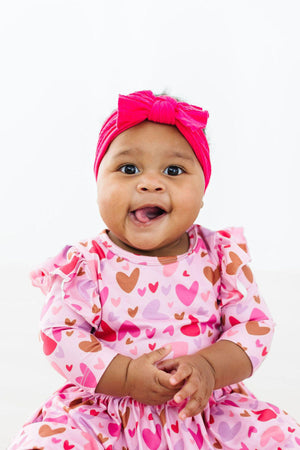 Hot Pink Cable Knit Nylon Headwrap-Mila & Rose ®