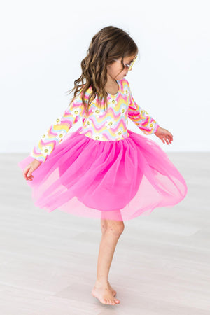 Smiling Daisies L/S Tutu Dress-Mila & Rose ®