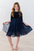 Light Navy Velvet Tutu Dress-Mila & Rose ®