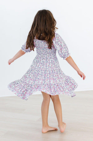 Lovely Lavender Smocked Ruffle Dress-Mila & Rose ®