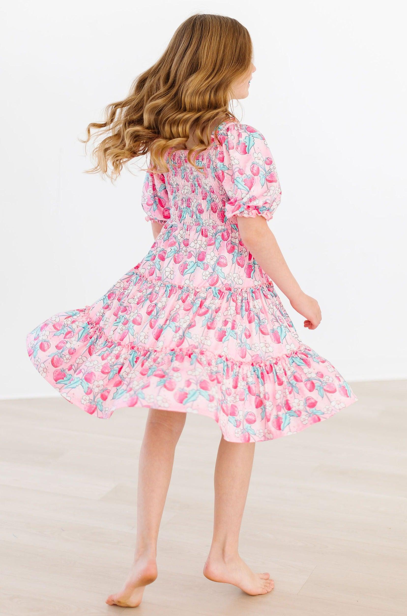 Strawberry Shortcake Smocked Ruffle Dress-Mila & Rose ®