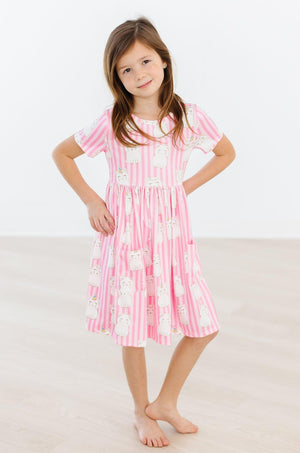 Kittycorn S/S Pocket Twirl Dress-Mila & Rose ®