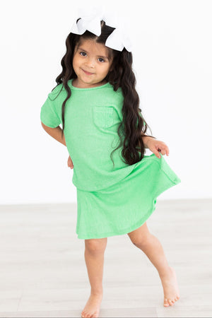 Seafoam Green Scrunchy Pocket Tee-Mila & Rose ®