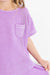 Bright Lilac Scrunchy Pocket Tee-Mila & Rose ®