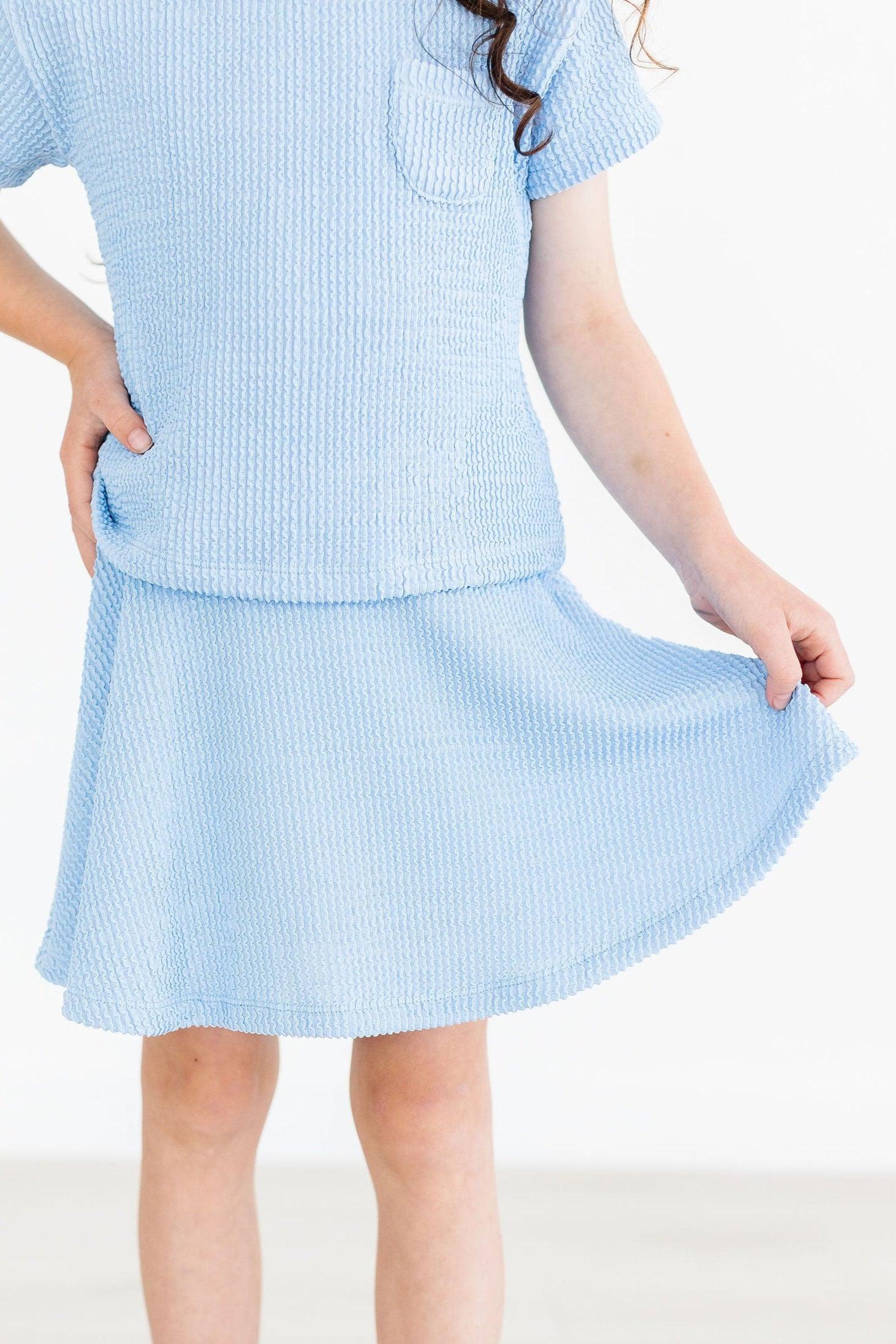 Sky Blue Scrunchy Twirl Skort-Mila & Rose ®