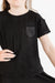 Black Scrunchy Pocket Tee-Mila & Rose ®