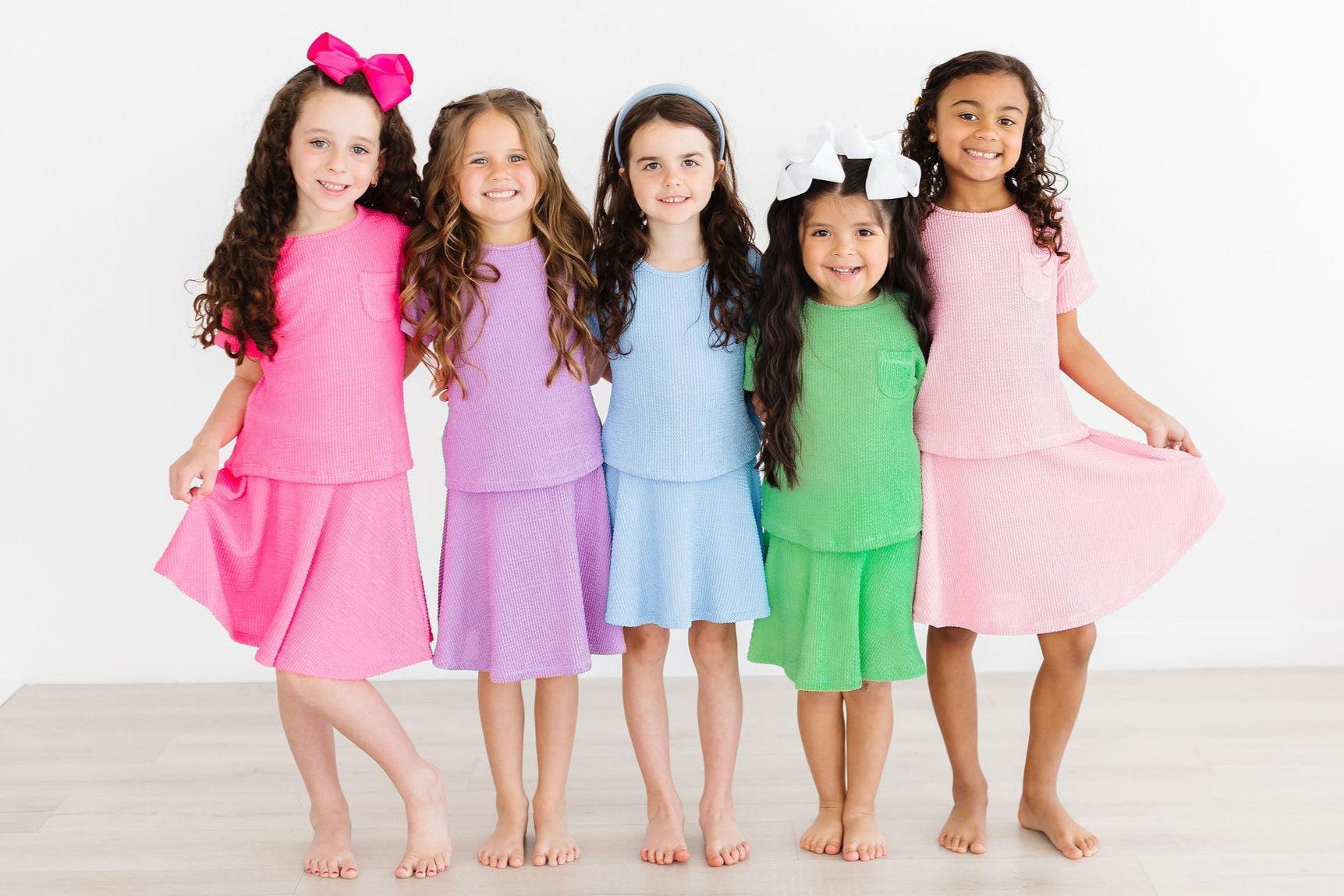 Neon Pink Scrunchy Twirl Skort-Mila & Rose ®