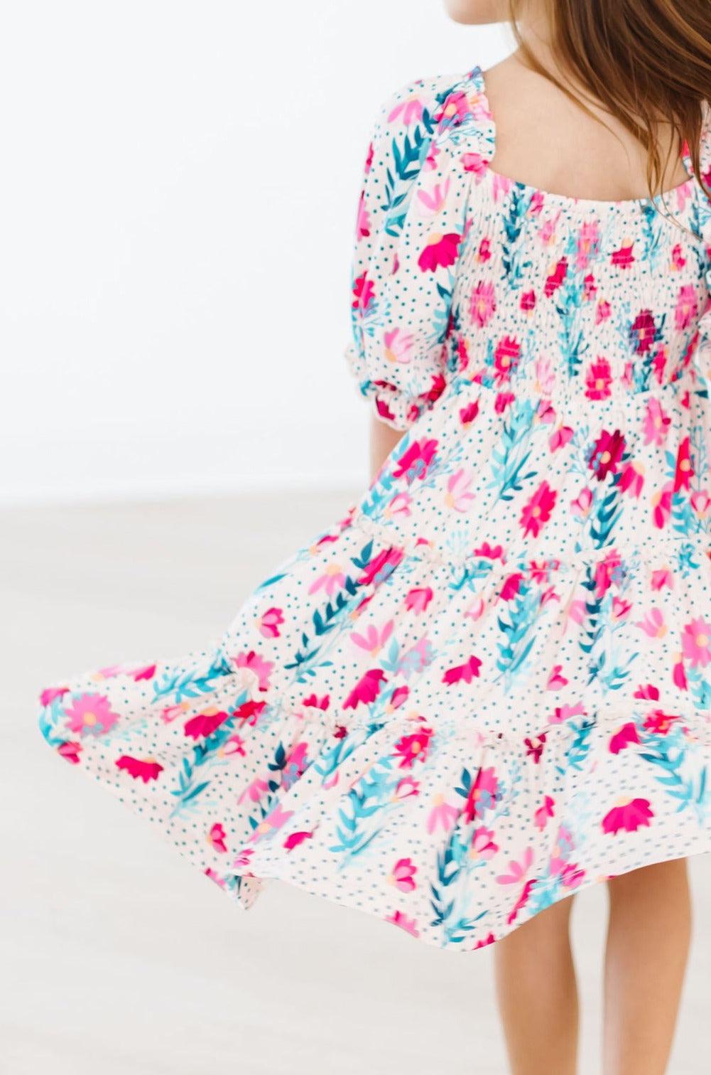 Dots & Daisies Smocked Ruffle Dress-Mila & Rose ®
