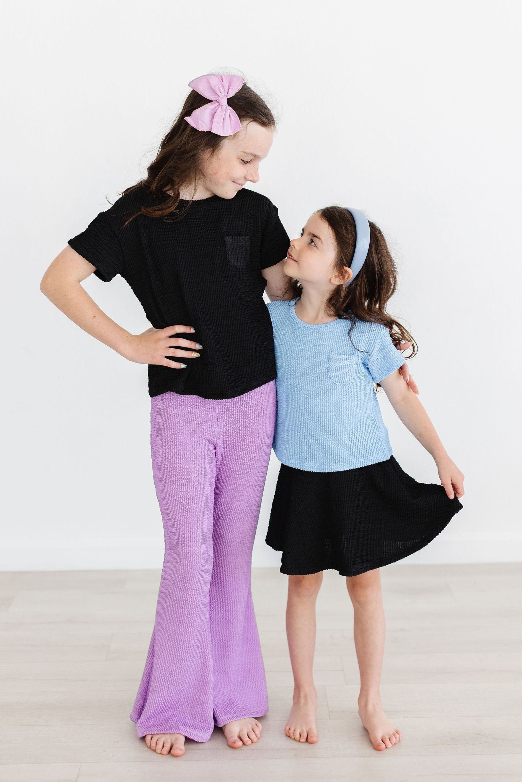 Sky Blue Scrunchy Pocket Tee-Mila & Rose ®