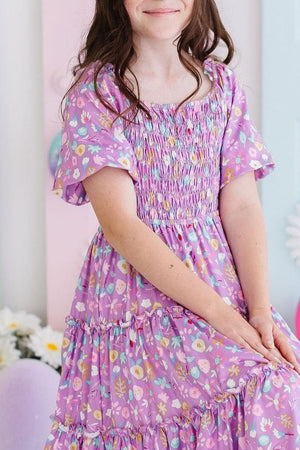 Playful Posy Smocked Ruffle Dress-Mila & Rose ®