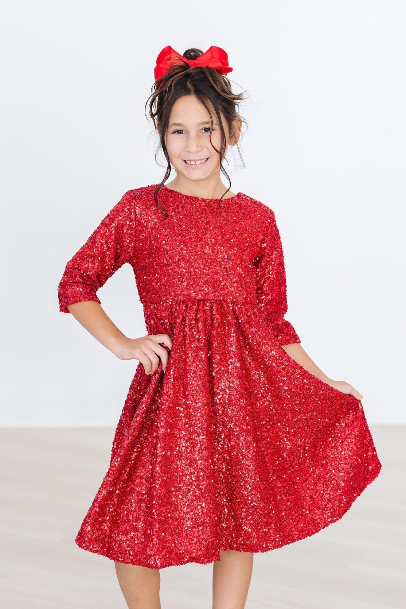 Red Sequin Dress-Mila & Rose ®