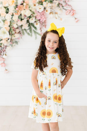 Sunflower S/S Pocket Twirl Dress-Mila & Rose ®