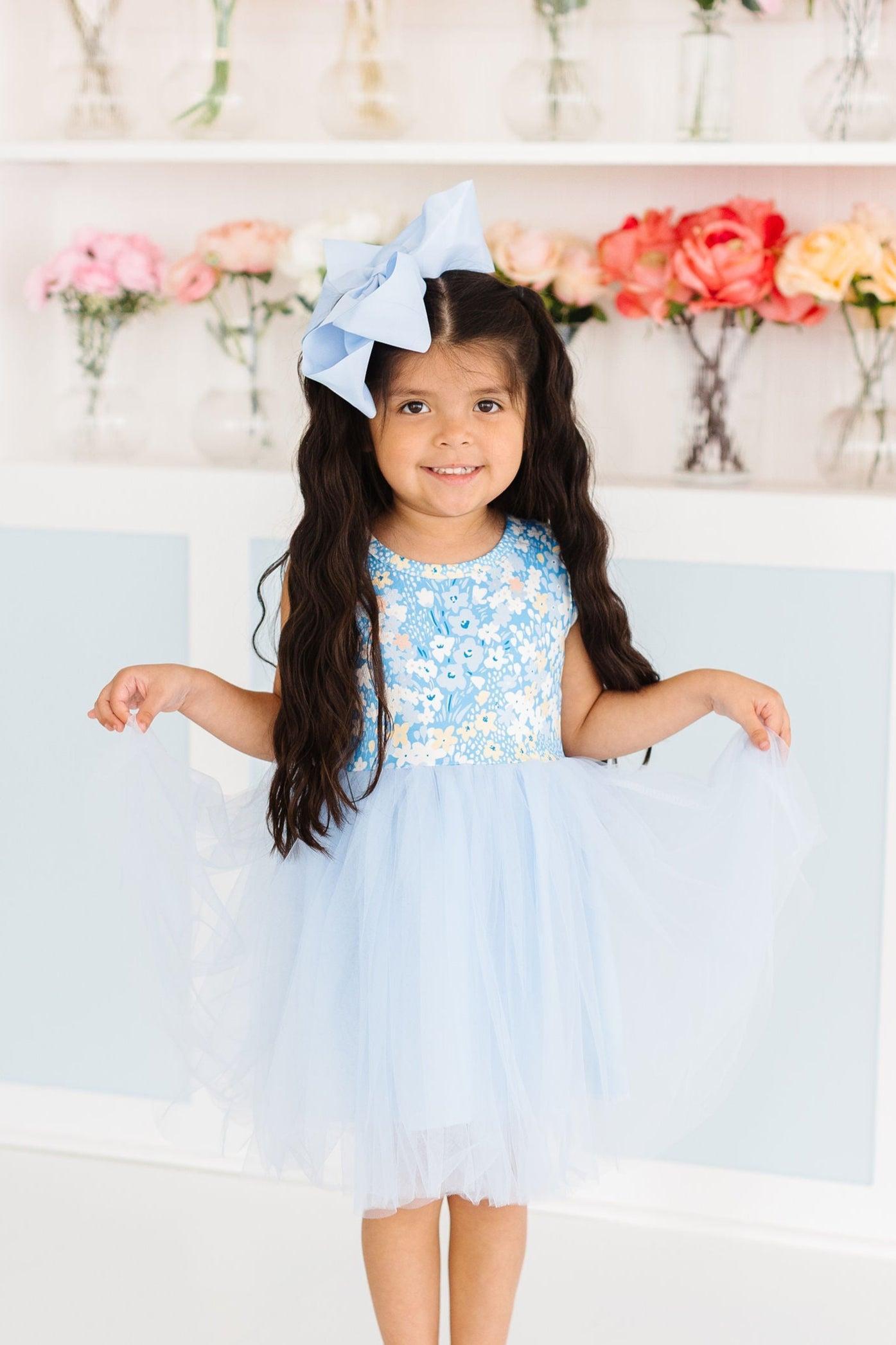 Blooming in Blue Tank Tutu Dress-Mila & Rose ®