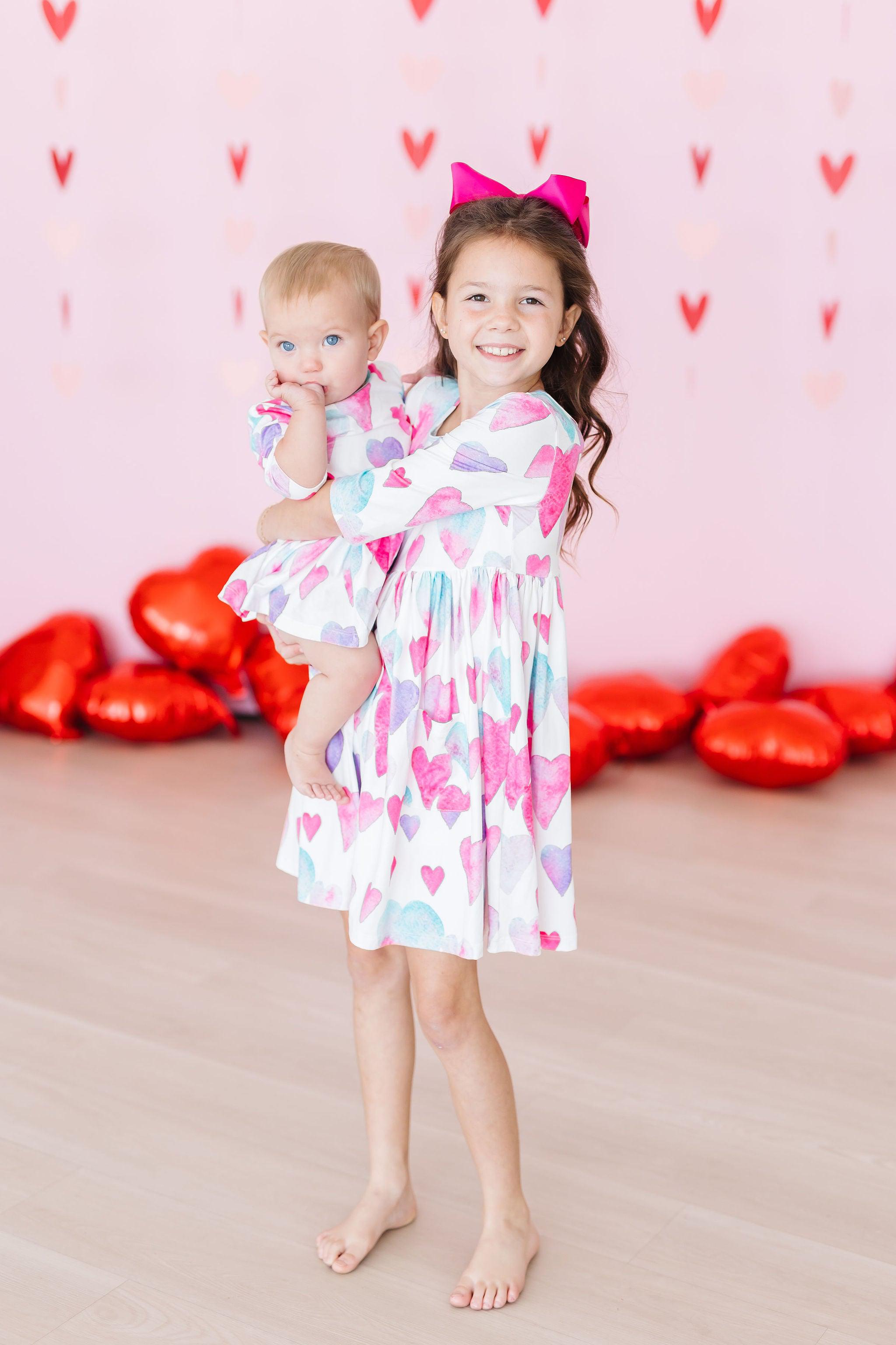 Light Hearted 3/4 Sleeve Twirl Bodysuit-Mila & Rose ®