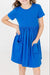 Royal Blue S/S Pocket Twirl Dress-Mila & Rose ®