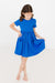 Royal Blue S/S Pocket Twirl Dress-Mila & Rose ®
