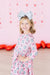 Disco Bows 3/4 Sleeve Pocket Twirl Dress-Mila & Rose ®