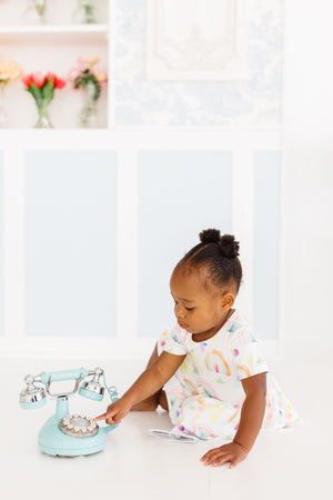 Watercolor Rainbows S/S Twirl Bodysuit-Mila & Rose ®