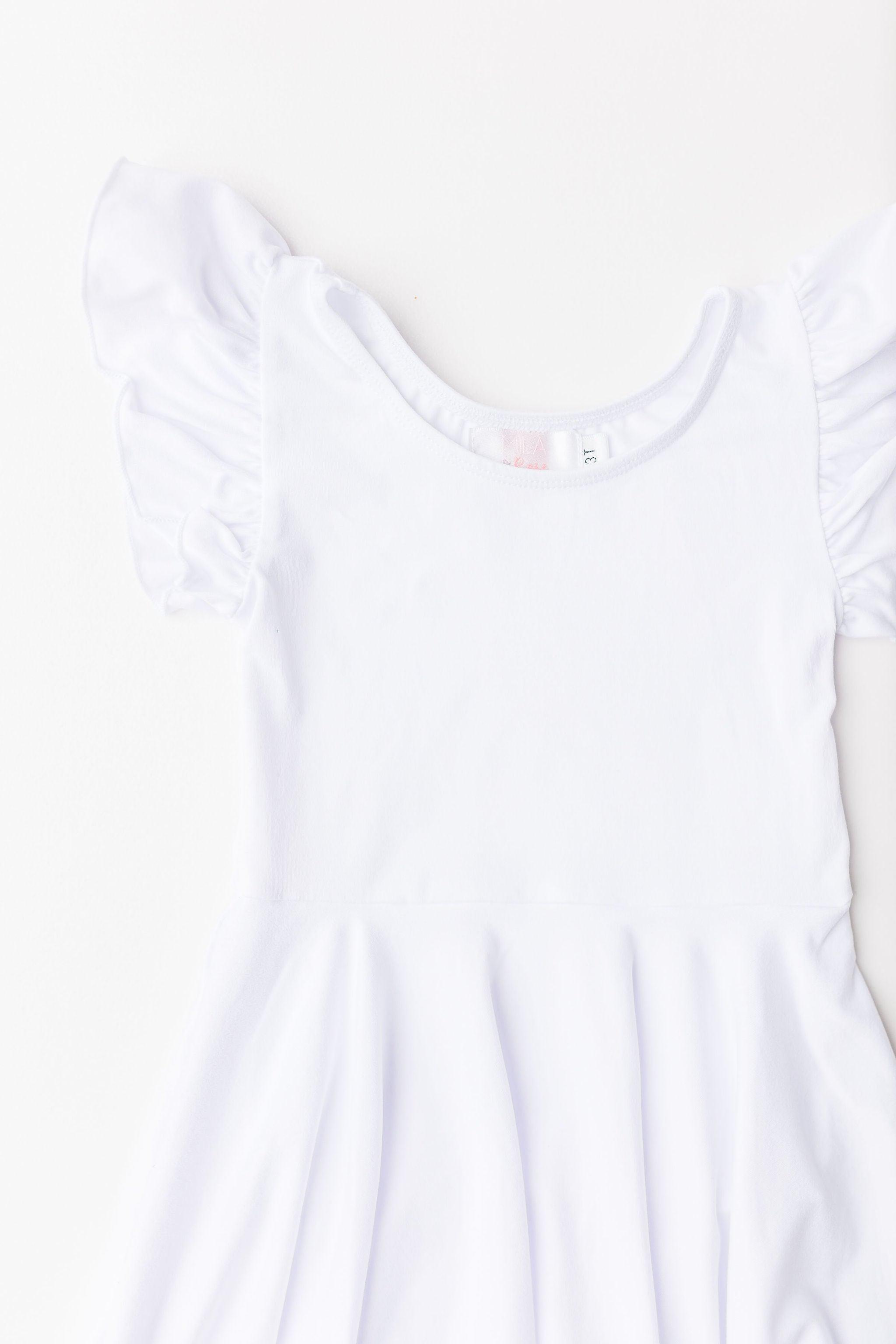 White S/S Twirl Leotard-Mila & Rose ®
