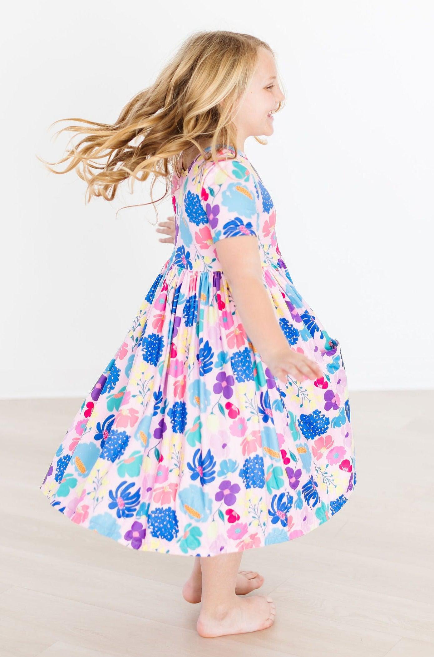 Dahlia Dreams S/S Pocket Twirl Dress-Mila & Rose ®