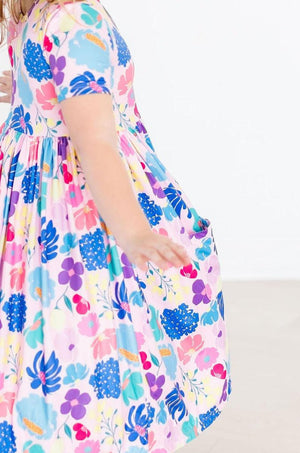 Dahlia Dreams S/S Pocket Twirl Dress-Mila & Rose ®