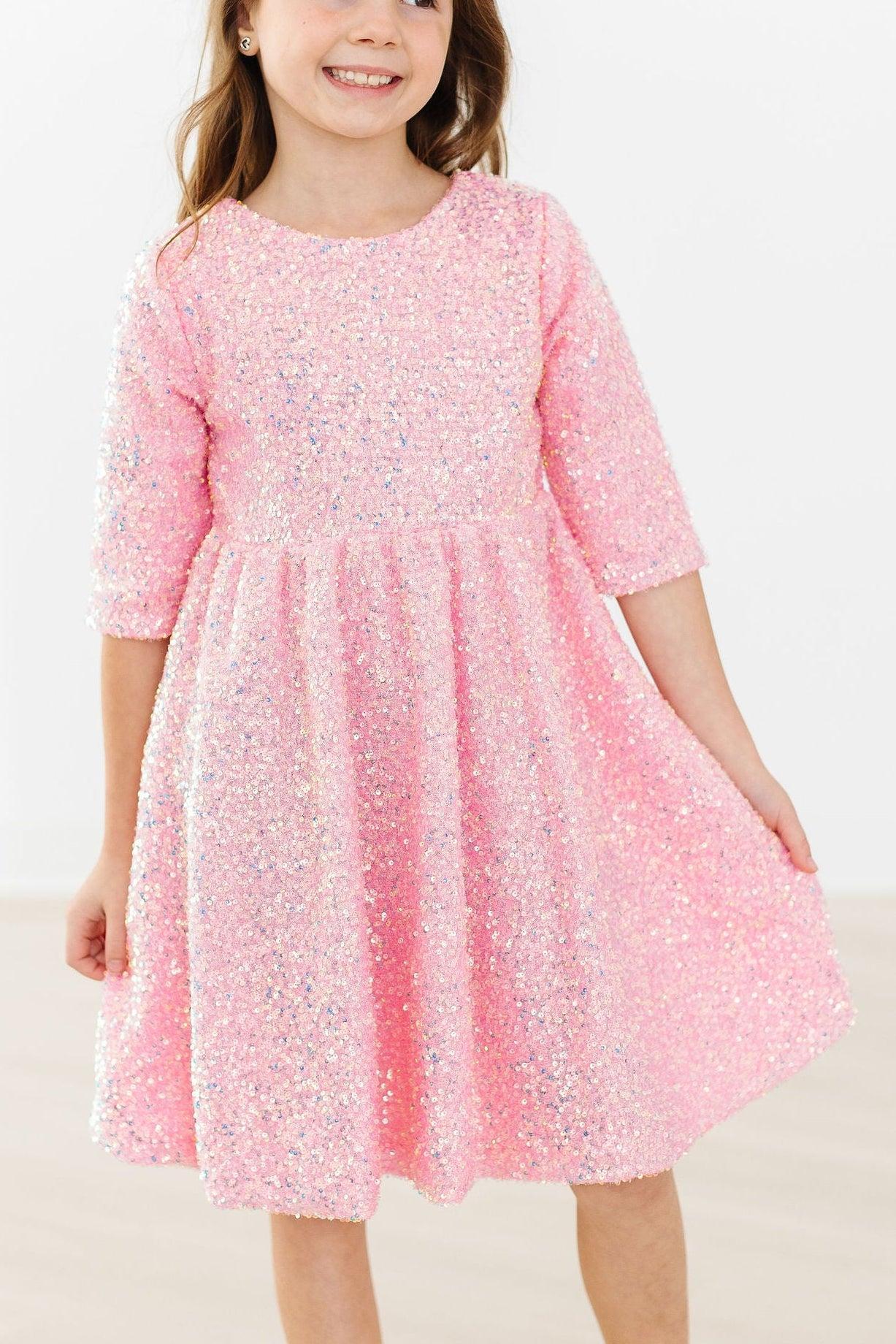 SALE Bubblegum Pink Sequin Dress-Mila & Rose ®