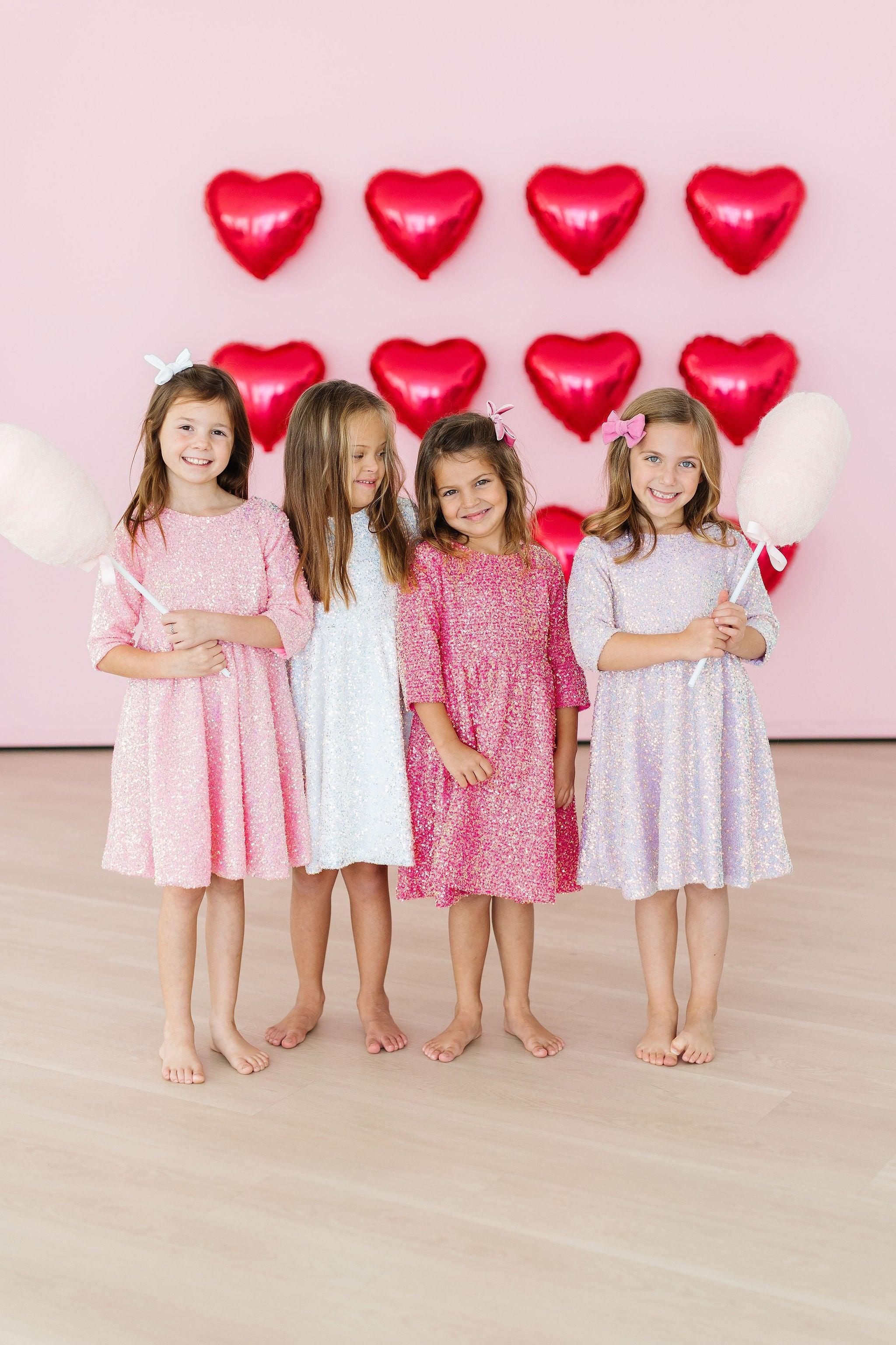 SALE Bubblegum Pink Sequin Dress-Mila & Rose ®
