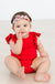 Red S/S Flutter Bodysuit-Mila & Rose ®