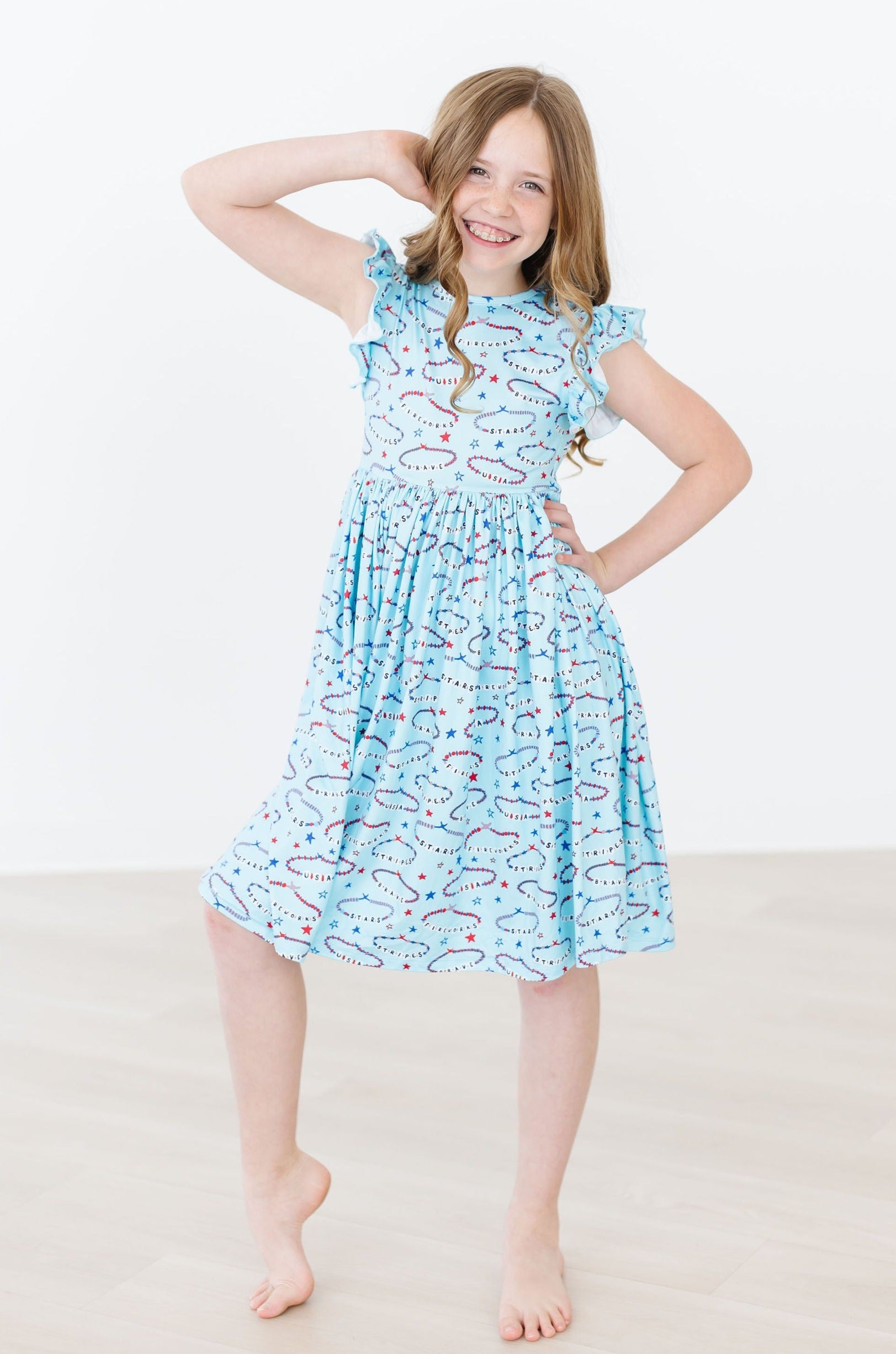 Miss Americana (Mila's Version) Flutter Sleeve Twirl Dress-Mila & Rose ®