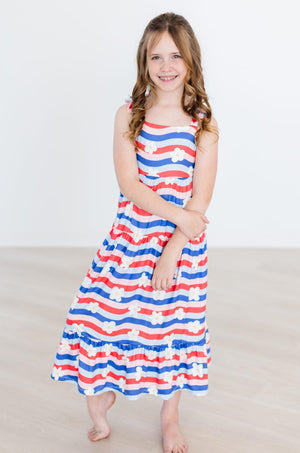 July Vibes Ruffle Maxi Dress-Mila & Rose ®