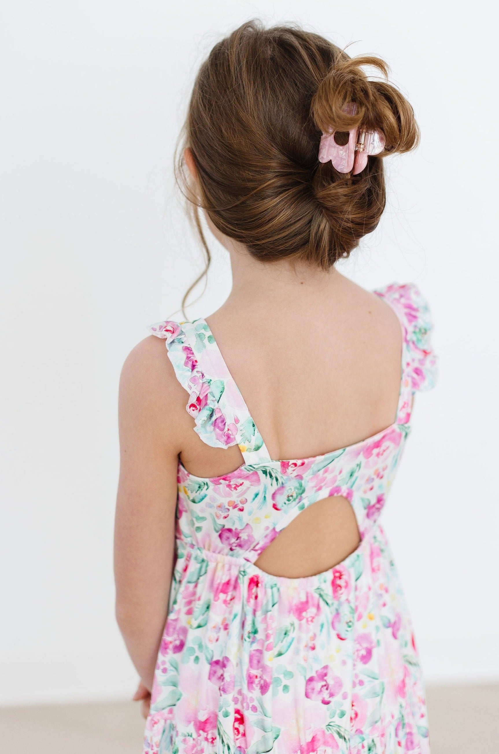 SALE Watercolor Floral Ruffle Maxi Dress-Mila & Rose ®