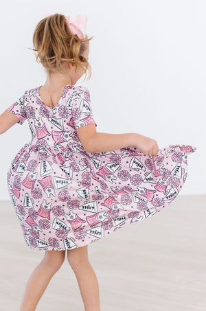 Cheer S/S Pocket Twirl Dress-Mila & Rose ®
